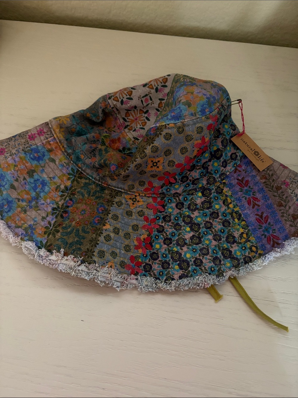 NATURAL LIFE Multicolor Boho Patchwork Sun Hat
